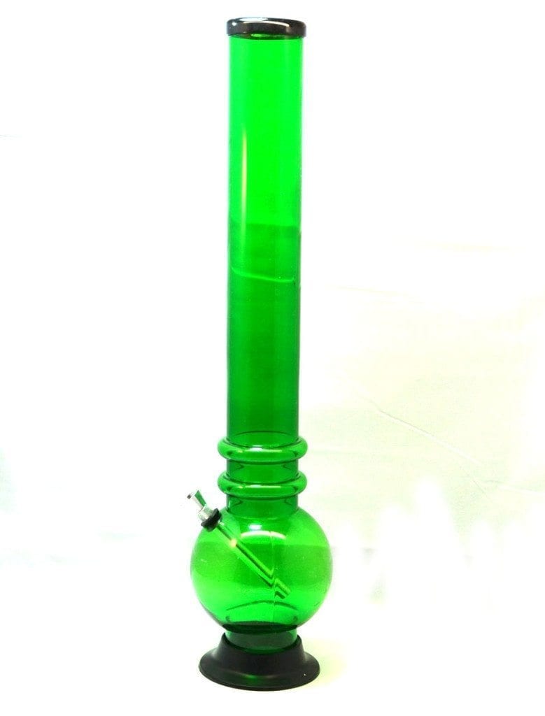 ACRYLIC PLASTIC BONG WATER PIPE HEIGHT 18" MOUTH 2" R •