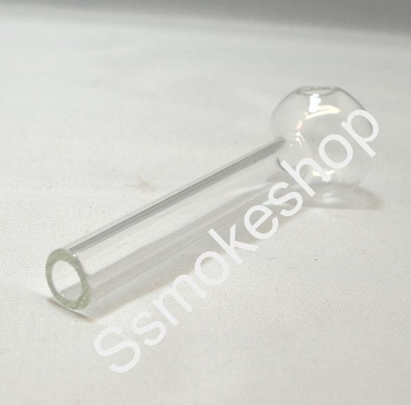 Pyrex Glass oil burner pipe thick Clear glass 4 inches