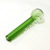 Pyrex Glass oil burner pipe thick Green glass 4 inches