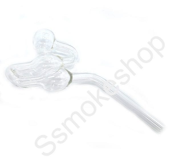 7" CLEAR GLASS WATER DOG OIL BURNER PIPE