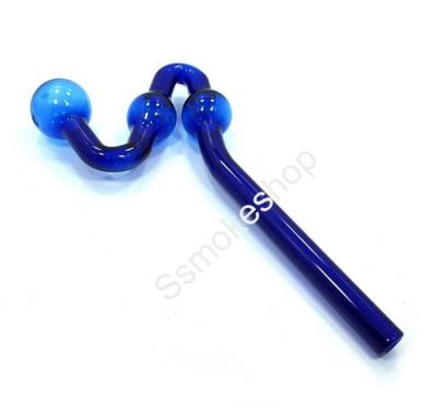 7" inches Blue GLASS WATER DOG OIL BURNER PIPE