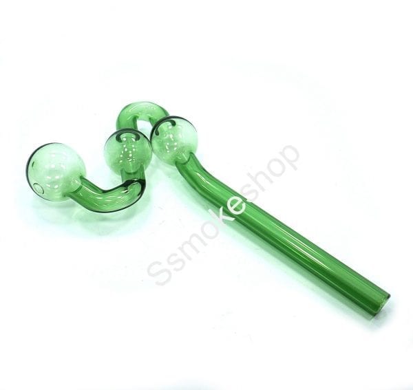 7" inches Green GLASS WATER DOG OIL BURNER PIPE