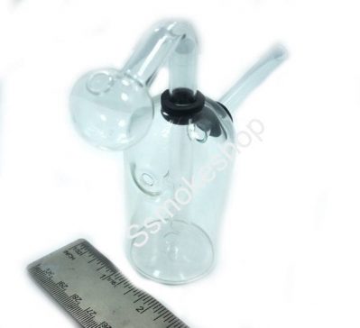 Glass Clear Oil Burner Bubbler Pipe for Oil Wax SCTC Thick Glass with CARB