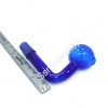 Glass on Glass GOG Bent Oil Burner 14mm joint adapter 3" Blue Color