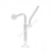 One Piece Oil burner glass pipe with build-in downstem and stand base