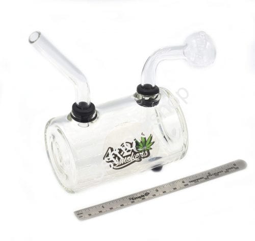 Thick Cylinder Glass Clear Oil Burner Bubbler Pipe for Oil Wax