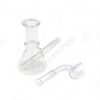 Mini Handle 3.5" glass water Pipe bong w/ banger