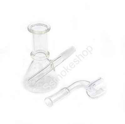 Mini Handle 3.5" glass water Pipe bong w/ banger