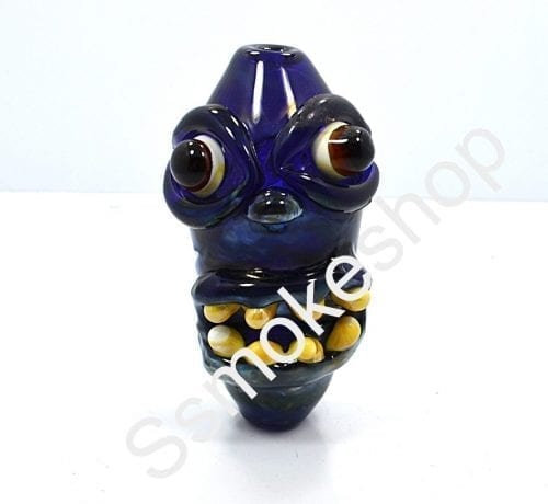 4" Crazy Face Glass Pipe Hand Made
