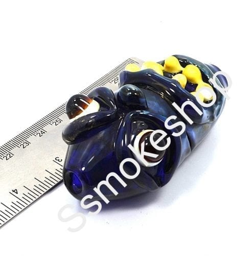 4" Crazy Face Glass Pipe Hand Made