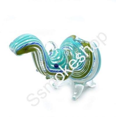 Elephant Strip Glass Pipe 3" - Image 2