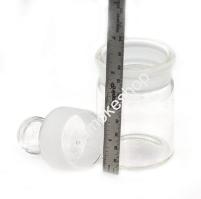 3 inches glass jar with cap