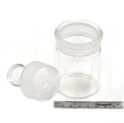 3 inches glass jar with cap