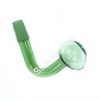 Glass on Glass GOG Bent Oil Burner 14mm joint adapter 3" Green Color