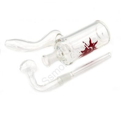 6" clear glass 2 parts oil burner bubbler water pipe 14mm downstem