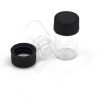 Set of 2 Pieces Mini Clear Glass Jar 1 inch with cap