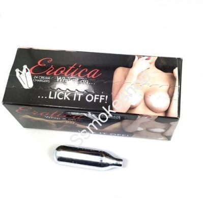 24 count Erotica "Whip it on...Lick it Off" 8g N2O Whipped Cream Chargers N20