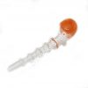 7" long Orange color head thick glass pipe