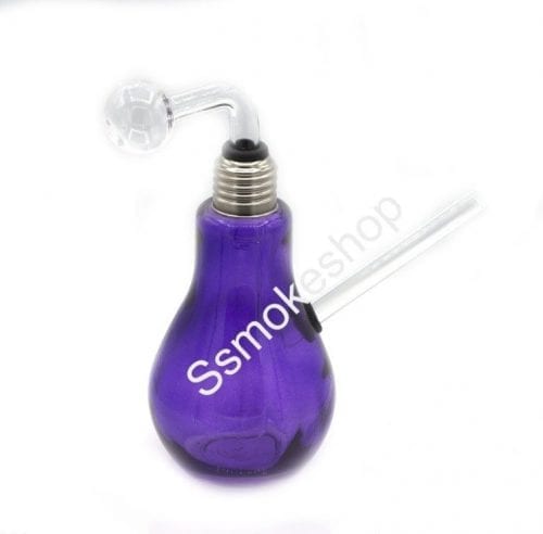 Fancy Design Oil Burner 7″ Inches Light Bulb Design Oil Burner Bubbler Thick Glass
