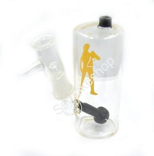 5“ Clear Glass Bubbler Pipe dome set w/ build-in downstem