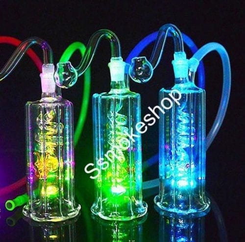 Solid Color Oil Burner Glass Water Pipe