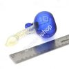 5" Blue glass water pipe bubbler with build-in bowl