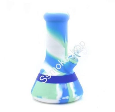 Silicone Water Pipe Bong 8 inches thick with glass bowl