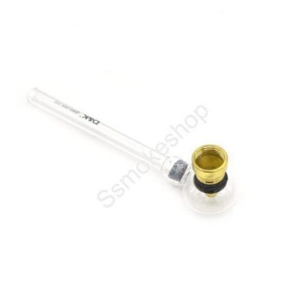 6" Glass oil burner metal pipe dual functions w/ honeycomb percolator pipe