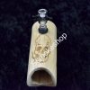 6" wood wooden steam roller pipe with glass bowl