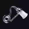 Glass on Glass GOG Clear Bent Curve Oil Burner 19mm Female Joint