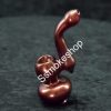 6 inches reddish brown color bubbler glass pipe