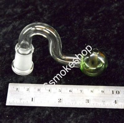 Glass on Glass GOG Color Head Bent Curve Oil Burner 14mm Female Joint