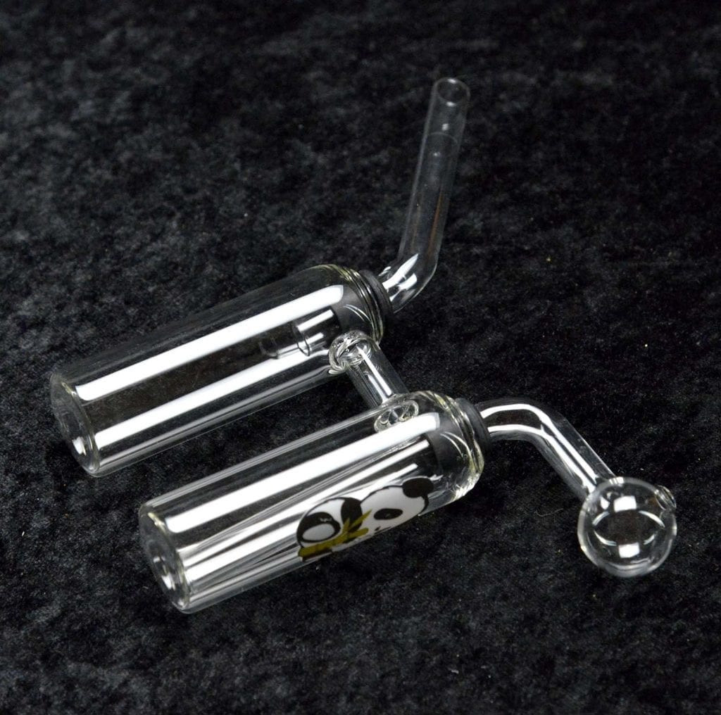 Oil Burner Bubbler Pipe for Wax thick heavy glass Carry Case Silicon Jar