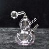 4" Thick Glass Oil Burner Bubbler Pipe Gourd Design