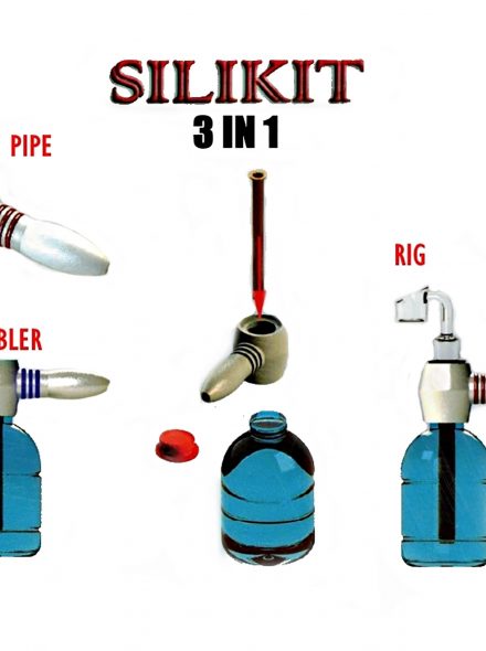 SILIKIT 3 IN 1 TRAVEL KIT ( Bubbler - Silicone Pipe - Rig )
