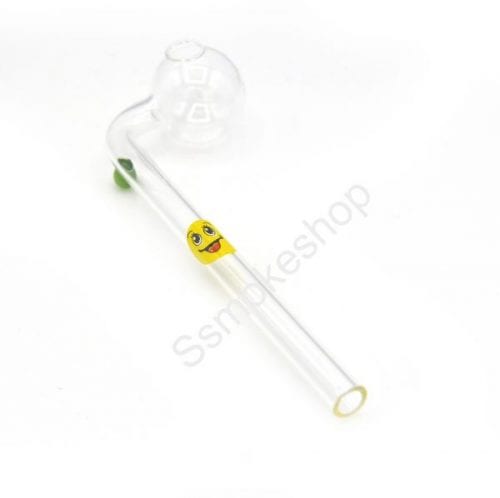 5" Side load bowl Oil burner glass pipe with Smile Design