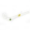 5" Side load bowl Oil burner glass pipe with Smile Design