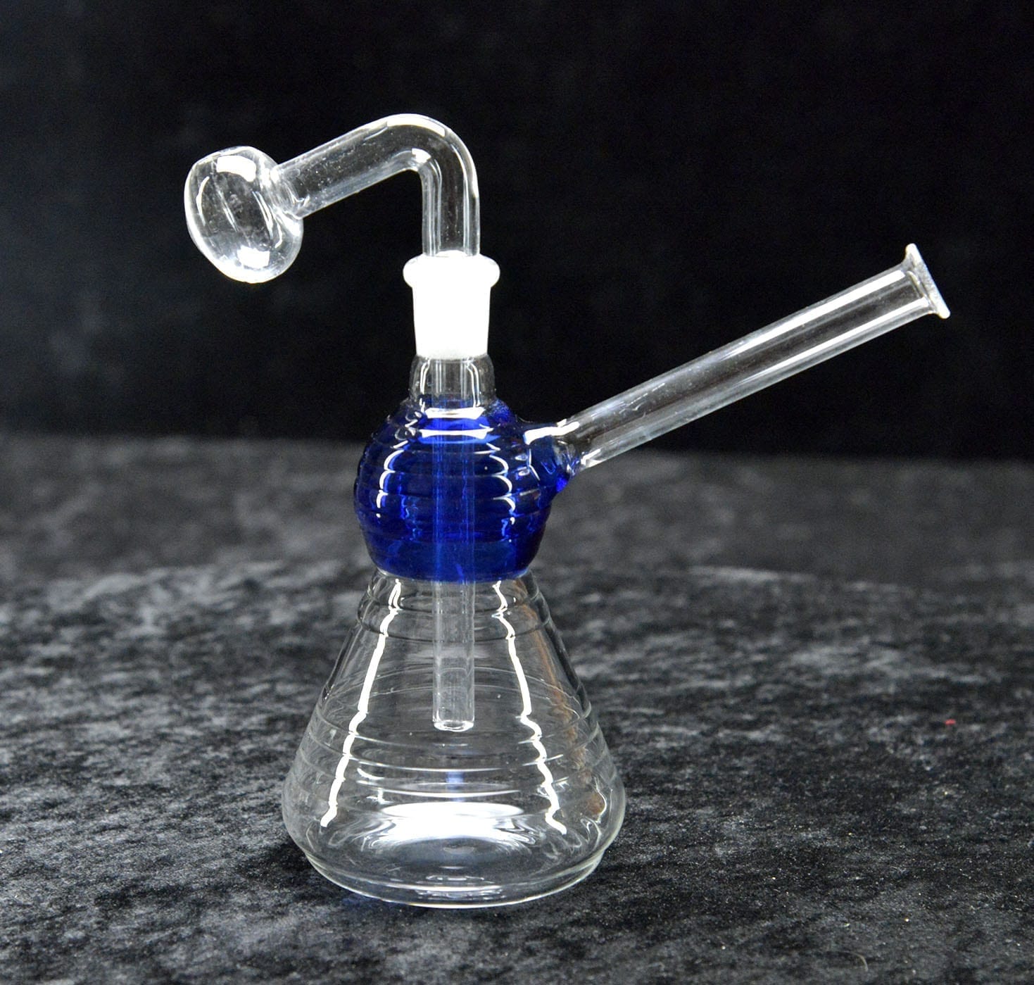 6 Glass Oil Burner Bubbler Pipe Color Global Design 14mm Downstem
