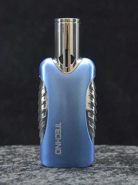 Side Click Straight Metal Quad Torch Lighter 4"