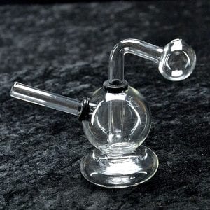 Oil Burner Bubbler Globe Clear Glass 5"