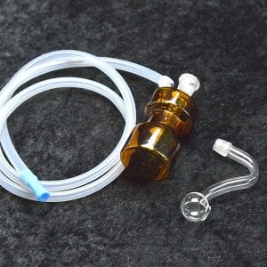 Oil burner bubbler with tube