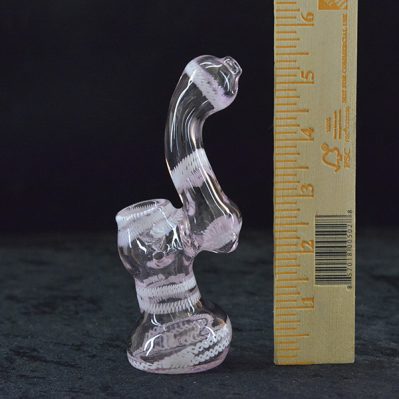 Pink Glass Bubbler 5.5"