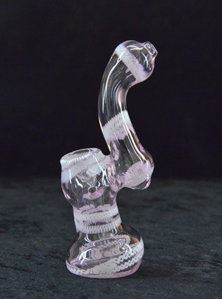 Pink Glass Bubbler 5.5"