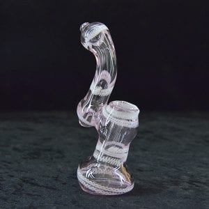 Pink Glass Bubbler 5.5"