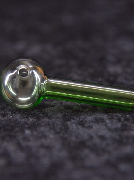 Glass oil burner pipe Green Thick Mini 3" inches