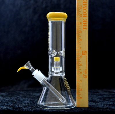 11" Crystal Brand Clear Glass Water Bong Pipe