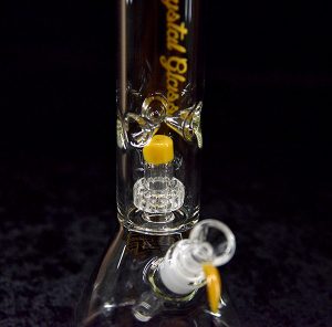 11" Crystal Brand Clear Glass Water Bong Pipe