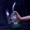 12" Clear Glass Color Edge Water Bong Pipe Rig