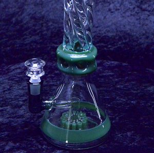 14" Thick Twist Design Glass Water Bong Pipe