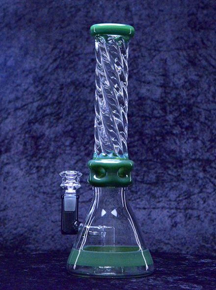 14" Thick Twist Design Glass Water Bong Pipe14" Thick Twist Design Glass Water Bong Pipe